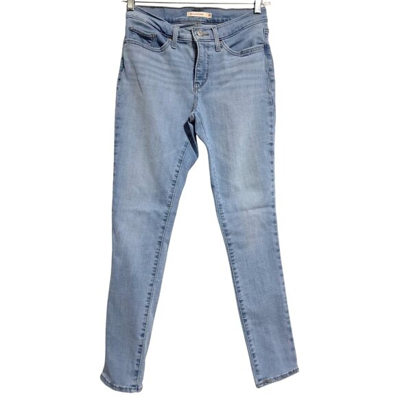 Levis Womens 311 Shaping Skinny Jeans Size 28 Light Wash Denim Stretch Mid-Rise - Picture 3 of 12